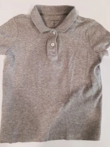 Polo Lands End Niñas Gris Mangas Cortas Algodón Talla M 5-6 - Imagen 1 de 7