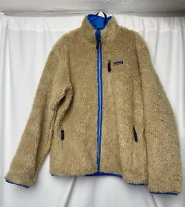 Patagonia Men’s Classic Oatmeal Retro-X Cardigan Deep Pile Fleece Jacket Lined L - Picture 1 of 9
