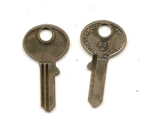 1 VINTAGE NOS PEUGEOT KEY BLANK 63P TAYLOR LOCK & CO. - Picture 1 of 1