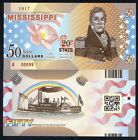 Stany USA, Mississippi, 50 USD, Polimer, ND (2016), P-N/L, UNC Pushmataha