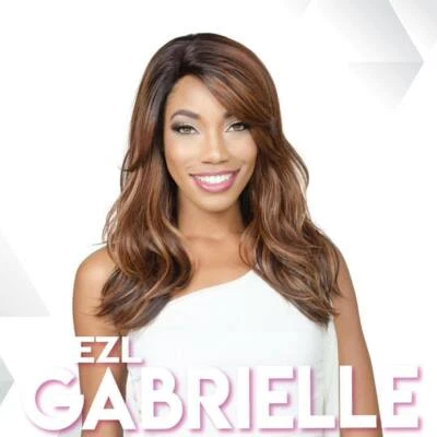 Peluca completa sintética parte lateral ondulada rizos largos suaves delanteros de encaje 2B EZL Gabrielle Foto 1 de 2