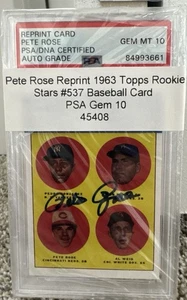 Pete Rose 1963 Rookie Stars – Gem Mint 10 Auto – PSA/DNA Authenticated - Picture 1 of 6