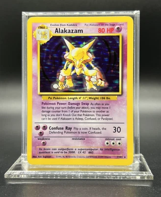 Pokemon Alakazam 001/102 Base Set Holo - NEAR MINT - Image 1 of 2