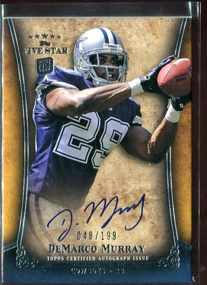 2011 DeMarco Murray Rookie Card Topps Five Star Auto /199 #FSFA-DM Cowboys - Image 1 of 3