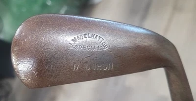 古董老式/复古 1925 年 John MacElhatton Budlong Woods 山核桃木杆身高尔夫球杆 — 第 1/4 张图片