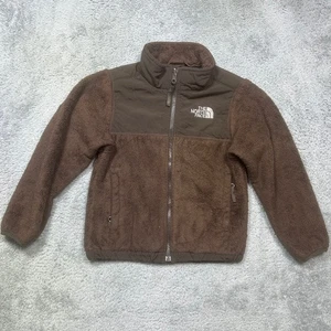 North Face Jacket Girls XS Brown Fleece Full Zip Outdoors Youth Size 6 AQLK T651 - Picture 1 of 11