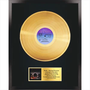 Rush – Moving Pictures / LP Gold 12 inches /Memorabilia / Souvenir in black fram - Picture 1 of 7