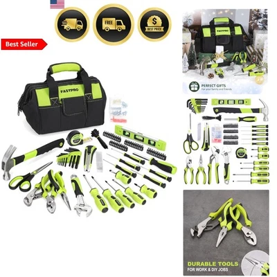 Home Tool Set 220-Piece DIY Repair Tools Kit with Storage Bag Green - Image 1 of 4
