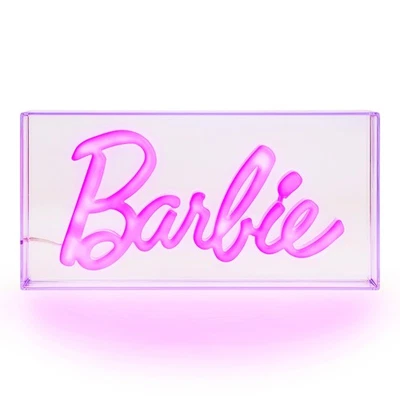 Placa de LED rosa neon logotipo Barbie Paladone, mercadoria Barbie oficialmente licenciada  - Imagem 1 de 4