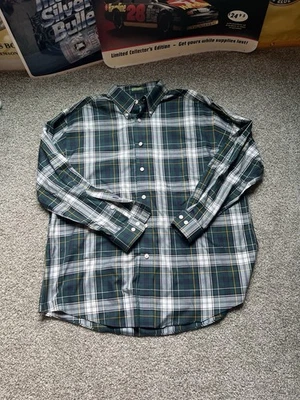 Cuadros Orvis de algodón con botones verde/blanco/amarillo para hombre talla XL Foto 1 de 4