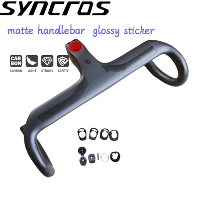 Syncros Carbon Road Bike Handlebar Integrated 28.6mm with Stem Internal Wiring - Image 1 of 4