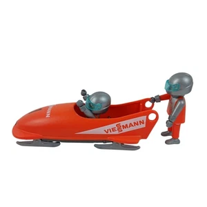 Playmobil 3807 Bobsled Viessmann 2 Man W Helmets Rare Vintage Zip Toys - Picture 1 of 7