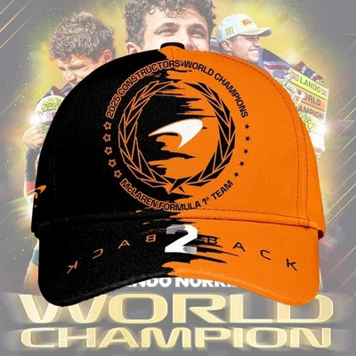 ¡NUEVO! Gorra de béisbol Lando Norris #4 Mclaren Team 2025 World Champions regalo fanático Foto 1 de 4