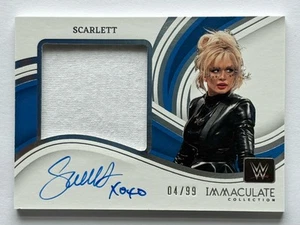 2023 Panini Immaculate WWE Scarlett /99 Premium Memorabilia Autographs On Card - Picture 1 of 3