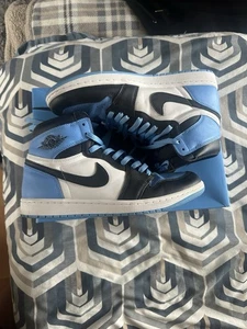 Nike Air Jordan 1 Retro High OG UNC Toe | Blue |UK 10 EU 45 - Picture 1 of 5