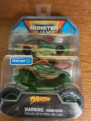 Monster Jam Car And Monster Truck 2024 Spin Master 2 Pack Series 4Dragon NEW - Image 1 of 4