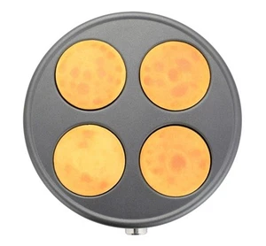 Plaque en fonte d’aluminium pour quatre mini-crêpes de 11cm – Crepière électr... - Afbeelding 1 van 1