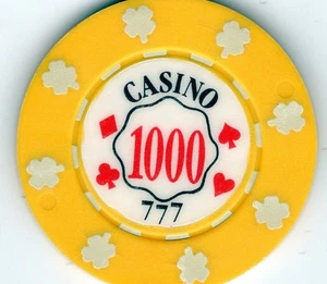 Czech: Casino 777, 1000 Euro Yellow - Picture 1 of 2