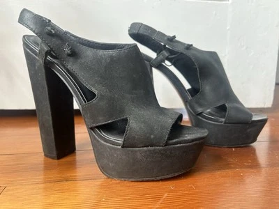 Plataformas Diesel Tully Kaboom de cuero negro - para mujer talla 9 - ambiente retro Y2K Foto 1 de 4