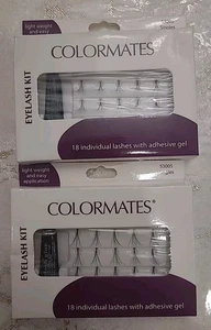 Menge 2 SCHWARZE WIMPERN COLORMATES WIMPERN SET Einzeln 53005 - Bild 1 von 1