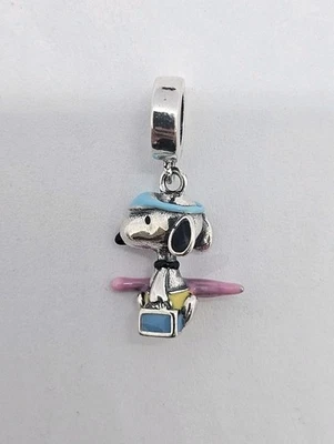 Peanuts Snoopy Bracelet Charm Pendant Sterling Silver - Image 1 of 4