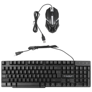 Clavier Souris Ensemble Ergonomique Ordinateur Câblé D'ordinateur - Afbeelding 1 van 12