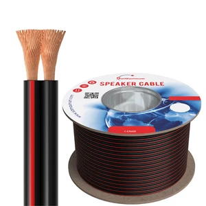 16 AWG CL3 In-Wand Lautsprecherkabel 250 Fuß Audiokabel Heimkino Sound CCA - Bild 1 von 5