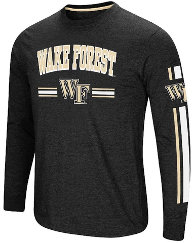 Wake Forest Demon Deacons Black Colosseum Touchdown Pass Long Sleeve T Shirt Cover