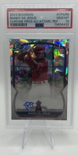 2023 BOWMAN CHROME 1st RANDY DE JESUS AUTO ATOMIC REFRACTOR #’d/100 PSA 10 GM MT