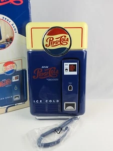 Telefono da casa stile Pepsi Soda Machine 1995 supporto a parete o scrivania con scatola e manuale - Foto 1 di 15