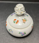 Vintage Whimsy Porcelain Vanity Trinket Ring Jar & Lid Japan Boho Perfume Powder