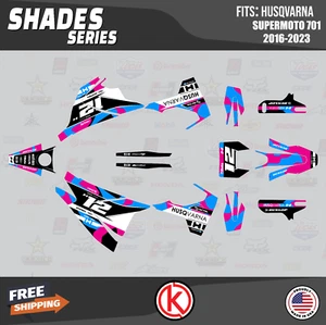 Graphics Kit for Husqvarna Supermoto 701 (2016-2023)  Shades Series -Magenta - Picture 1 of 6