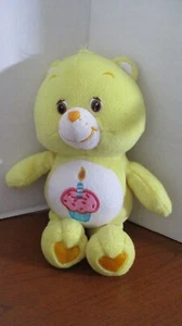 2002 Giallo 10" peluche ORSO COMPLEANNO CURA con CUPCAKE - Foto 1 di 3