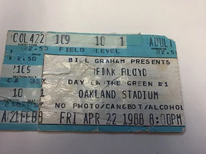 Boleto Pink Floyd 27/04/88 - Imagen 1 de 2