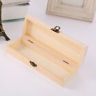 Wooden pens storage box DIY craft supplies empty pens box with lid