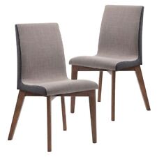 Redbridge Upholstered Dining Side Chairs Grey and Natural Walnut (Set of 2)