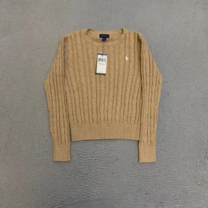 Polo Ralph Lauren Sweater Girls Size Medium 8-10 Brown NEW - Picture 1 of 8