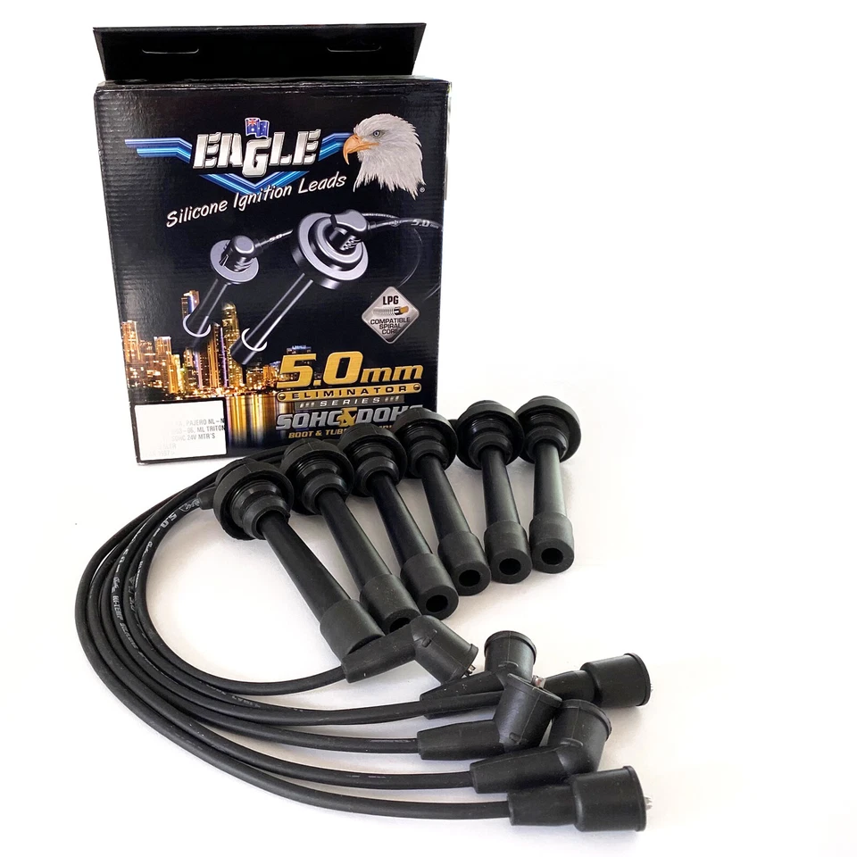 EAGLE 5mm 6cyl Ignition Lead Kit Fits Mitsubishi Pajero NP NS - image 1 of 1