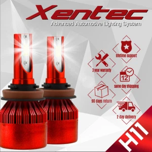 US High Power 6500k White H11 CREE LED Low Beam Headlight Lights Bulbs Kit Pair - Picture 1 of 12