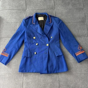 Vtg Band Uniform Royal Blue and Orange Double Breast Missing Button - Picture 1 of 13
