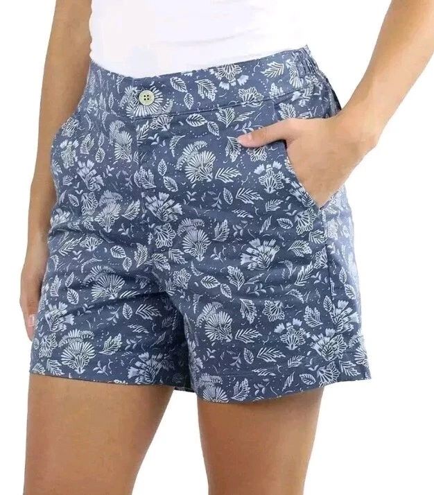 Jachs Girlfriend Women's Chino Shorts Stretch Satin Blue XL