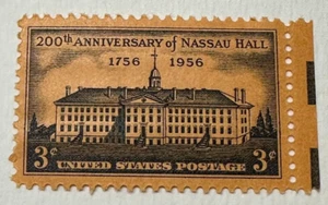 Francobollo da collezione US Scoot# 1083 - 1956 3¢ Nassau Hall - Foto 1 di 1