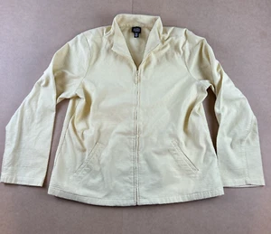 Eileen Fisher Jacket Womens Petite PL Yellow Full Zip Pockets Ladies SKU2899 - Picture 1 of 7