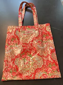 Cath Kidston Ltd Pink Floral PVC Foldaway Tote Book Bag 14 x 12” - Picture 1 of 7
