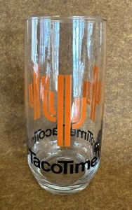 Vintage TacoTime Orange Cactus PEPSI Collector 6" Beverage Glass ~ Hard to Find - Picture 1 of 23