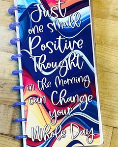 Positive Thought in the Morning Zitat Cover Set 4 Verwendung mit halbes Blatt HappyPlanner- - Bild 1 von 4