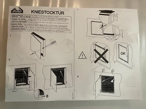 Eine Roto Kniestocktür 70 x 60. Türtafel weiss. Rahmen Holznatur wie abgebildet. - Bild 1 von 9