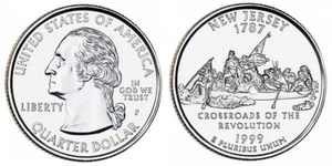 1999 P NEW JERSEY STATE QUARTER Choice Unc From Mint Rolls - Picture 1 of 1