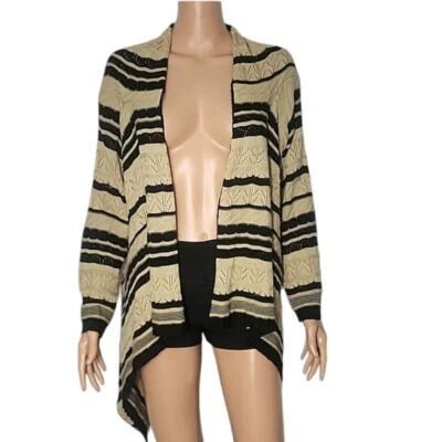 Кардиган Sunny Leigh свитер открытый передний женский размер S маленький черный/коричневый - Изображение 1 из 4