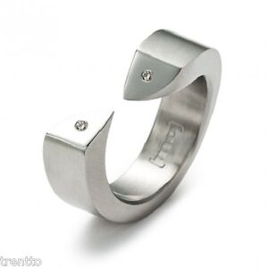 Anillo De Acero Inoxidable Diamante Monomania 25232 Talla 18 (Ø 18,4 mm) Ring